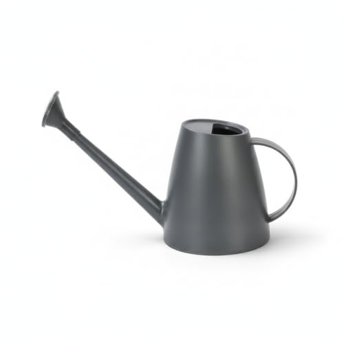 1.8L Long Spout Watering Can for Indoor Plants, Durable PP Plastic Pot Waterer with Precise Flow Control for Home Garden, Balcony & Windowsill - color: Gray