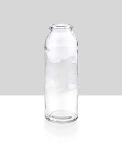 Serene Spaces Living Set of 6 Clear Glass Bud Vases – Ideal for Centerpieces at Weddings and Events – 6.25” Tall & 2” Diameter – Elegant Flower Vases for Home Decor - size: Set of 6