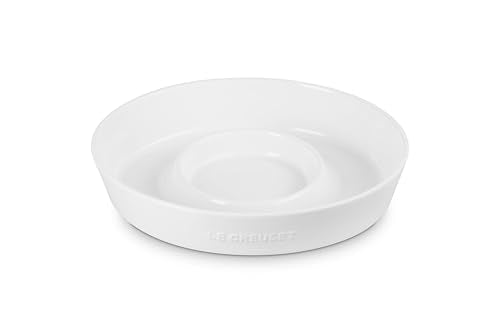 Le Creuset Stoneware Signature Oval Chip and Dip Platter, 13", White - color: White