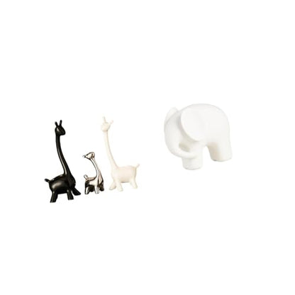 Baoblaze Modern Ceramic Animal Figurines Statue Centerpiece Sculpture Collectible for Desk Office Bookshelf Bedroom Decor