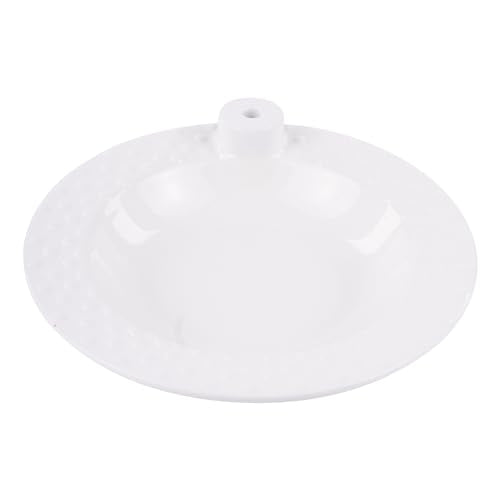 Serving Bowl - 10" Ceramic White Serving Bowl with Peg for Interchangeable Decorative Topper, White Serving Bowls for Entertaining, Salad, Bread, Pasta, Housewarming or Wedding Gifts - style: White Bowl