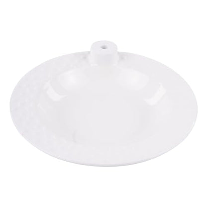 Serving Bowl - 10" Ceramic White Serving Bowl with Peg for Interchangeable Decorative Topper, White Serving Bowls for Entertaining, Salad, Bread, Pasta, Housewarming or Wedding Gifts - style: White Bowl