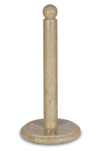 Handmade Ivory Marble Paper Towel Holder – Beige or Ivory Natural Stone Countertop Stand – Luxury Kitchen or Bathroom Decor – Elegant Gift for Housewarming or Wedding - color: Beige