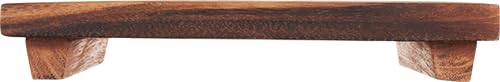 Twine Footed Wood Serving Board Decorative Tray Decor, Kitchen Table Decor or Kitchen Counter Decor, Acacia Wood Riser 13in by 8in Set of 1 - style: Footed Board