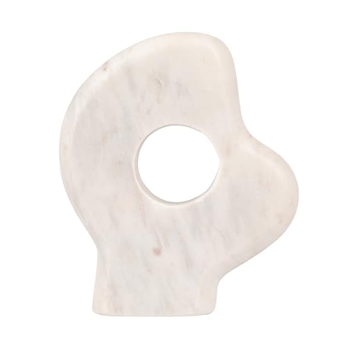 Decorative Abstract Marble Sculptures, Set of 2 Styles, White