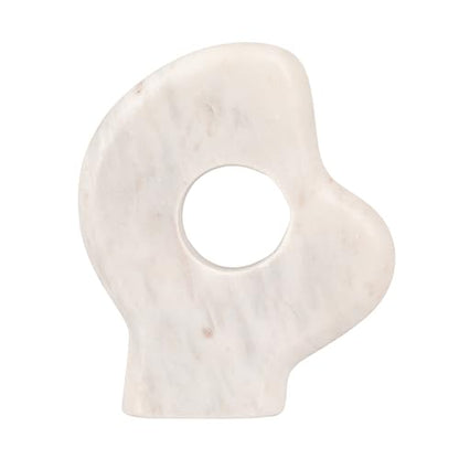 Decorative Abstract Marble Sculptures, Set of 2 Styles, White