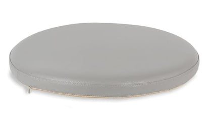 Sigmat PU Leather Round Chair Cushion Memory Foam Waterproof Round Stool Cushion for Kitchen Stool, Living Room Chiar, Office Chair, Car or Floor Pillow(16 Inch, Grey) | Waterproof, Non-slip, Machine Washable, Memory Foam,For Wooden/Metal/Plastic/Leather
