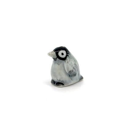 Adorable Mini Ceramic Animal Figurine – Porcelain Miniature Collectible Decor (Gray Penguin) - style: Gray Penguin
