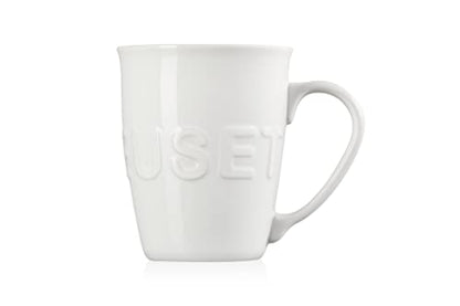 Le Creuset Stoneware Extra-Large Logo Coffee Mug, 20oz., White - color: White, size: 20 Ounces