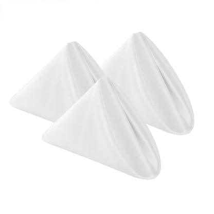 Bailarina Cloth Napkins Set of 80,17x17 inches Dinner Napkins Cloth Washable,Polyester Square Table Cloth Napkin Bulk with Hemmed Edges Ideal for Banquets, Parties and Weddings-White - color: White