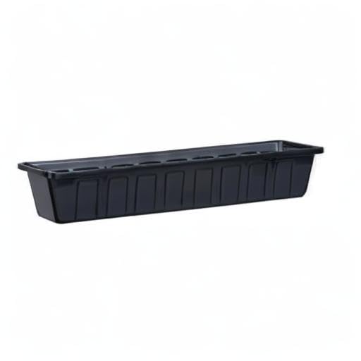 Root & Vessel Poly-Pro Plastic Flower Box Planter, Black, 30-Inch - color: Black, size: 30-Inch