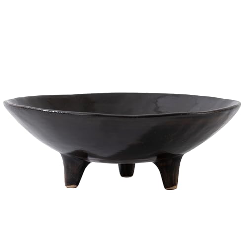 6" Decorative Bowl, Multi-Purpose Black Decorative Bowls for Keys, Candy and Home Decor, Small Ceramic Bowl - color: Natural Black