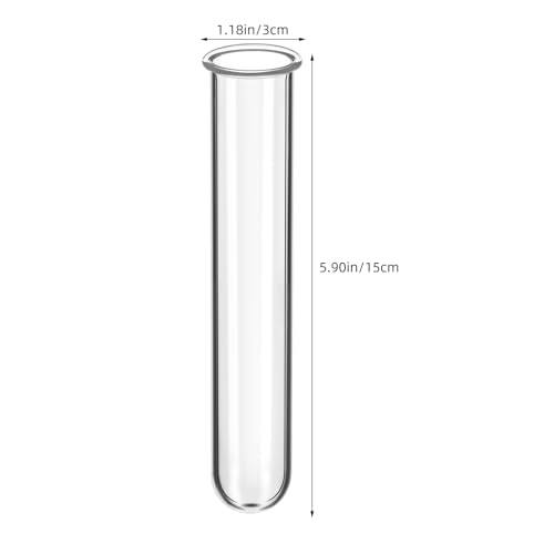Veemoon 4pcs Plant Propagation Glass Tubes Clear Plants Test Tubes Tiny Hydroponic Planter Vase Decorative Table Terrarium Propagation Station Accessory for Home Office Garden Hydroponic Cuttings