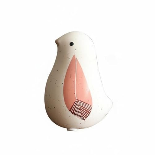 Decorative Ceramic Bird Cartoon Animal Ornament Figurine Handcrafted Statue for Calming on End Table Nightstand Suitable for Home Office Bedroom Decoration, Red, Small - color: Red, size: Small