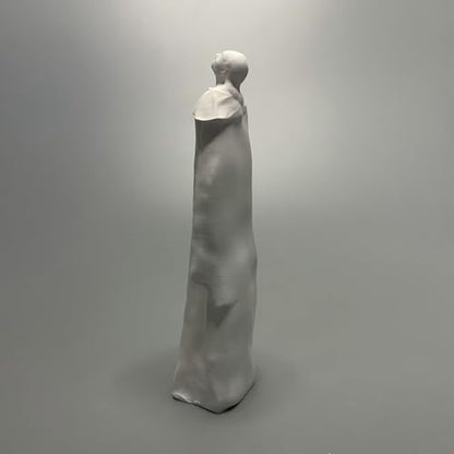 Abstract Human Figure Sculpture Modern Minimalist Plaster Statue Contemporary Art Decor Wabi Sabi Figurine for Bookshelf Living Room Office Shelf Home Decoration Gift