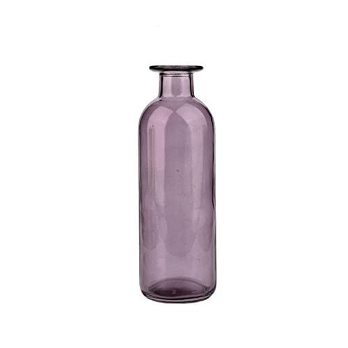Glass Bud Vase, 1pc Small Vases for Flowers, Decorative Glass Bottles, Mini Flower Vases Centerpiece for Wedding, Vintage Vase for Rustic Home Decor, Living Room, Office Desk (Small-Purple) - color: Small-purple