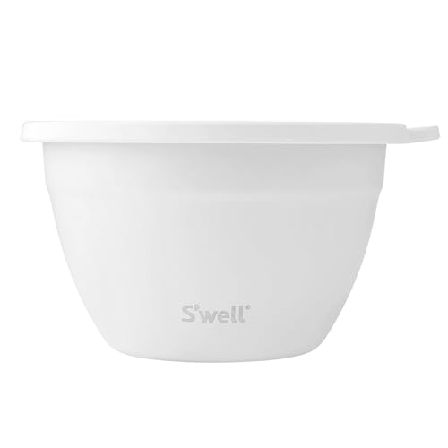 S'well Stainless Steel Salad Bowl Kit 64oz, Moonstone, Comes with 2oz Mini Canister and Removable Tray for Organization, Leakproof, Easy to Clean, Dishwasher Safe - color: Moonstone, size: 64oz