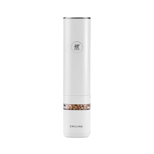Electric Salt/Pepper Mill, rechargeable - color: White