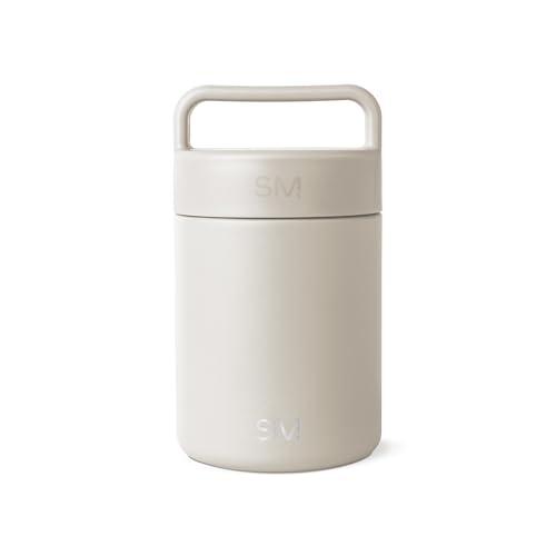 Simple Modern Insulated Food Jar with Handle | 12oz | Beige | Provision Stainless Steel Food Jar, Lunch Container | Leak Proof for Kids, Adults, Smoothie Bowl, Soup | Almond Birch - color: -Almond Birch, size: 12 Ounces
