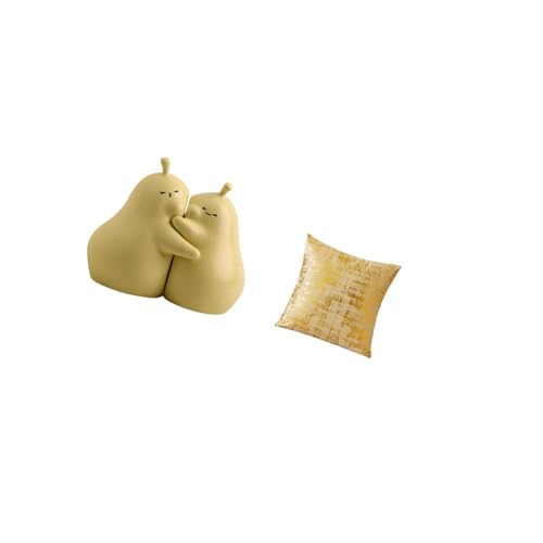 Baoblaze Elegant Ceramic Bookend and Cushion Cover Set for Home Office Living Room Dorm Car Fine Workmanship Wonderful Gift Bookshelf Ornament