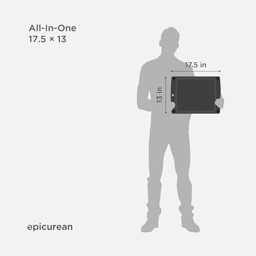 Epicurean All-In-One Cutting Board with Non-Slip Feet, 17.5" x 13", Slate/Black - color: Slate/Black, size: 17.5"L x 13"W