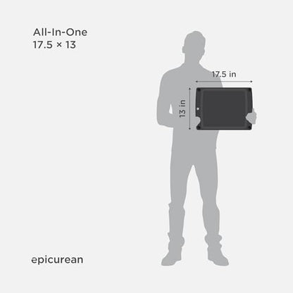 Epicurean All-In-One Cutting Board with Non-Slip Feet, 17.5" x 13", Slate/Black - color: Slate/Black, size: 17.5"L x 13"W