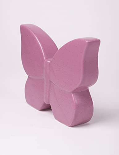 Butterfly Statue Decor Animal Figurine Modern Home Decor 6.7 Inch | Purple Ceramic Minimalist Sculpture Handicraft Gift Table Centerpiece Art for Living Room Bedroom Office
