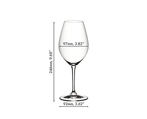 Riedel Wine Friendly Red Wine Glasses, Set of 4-23 Fl. Oz. Elegant Stemmed Crystal Glass, Made in Germany, Dishwasher Safe, Ideal for Wine Enthusiasts and Sophisticated Tastings (6422/02-4)