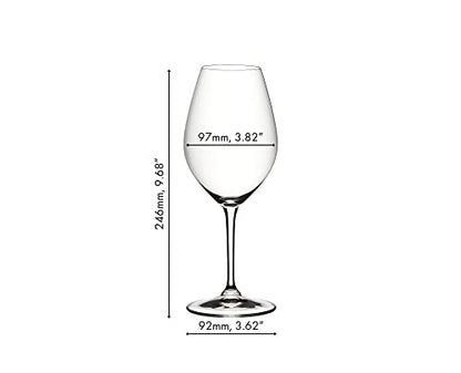 Riedel Wine Friendly Red Wine Glasses, Set of 4-23 Fl. Oz. Elegant Stemmed Crystal Glass, Made in Germany, Dishwasher Safe, Ideal for Wine Enthusiasts and Sophisticated Tastings (6422/02-4)