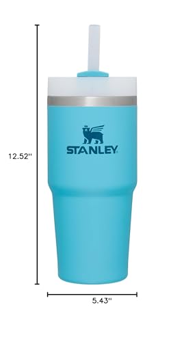 STANLEY Quencher H2.0 Tumbler with Straw 14 oz | Flowstate 3-Position Lid | Cup Holder Compatible for Travel | Insulated Stainless Steel Cup | BPA-Free | Pool - color: Pool, style: Classic