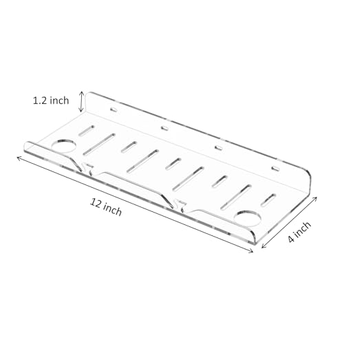Acrylic Shower Shelves, Adhesive Shelf, Floating Shower Caddy Organizer for Home Decor,Clear Shower Shelf,No Drilling Wall Mounted Bathroom Shelves