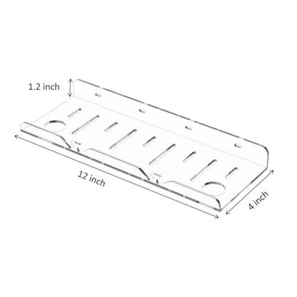 Acrylic Shower Shelves, Adhesive Shelf, Floating Shower Caddy Organizer for Home Decor,Clear Shower Shelf,No Drilling Wall Mounted Bathroom Shelves