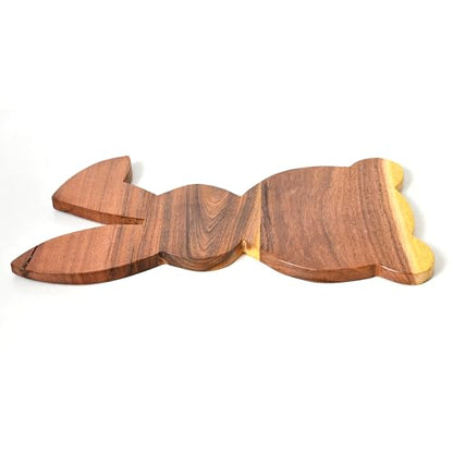 Sophia Art 100% Acacia Wooden Chopping Board, Butcher Block for Vegetables, Cafe and Restaurant, Serving Board,Charcuterie Board Cutting Board, Brown (Bunny Board, 15"L x 7"W) - color: Bunny Board, 15"L x 7"W