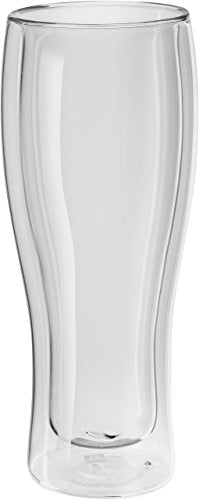 Zwilling 39500-214 Double Wall Glass Beer Tumbler, Set of 2, 14.1 fl oz (410 ml), Heat Resistant, Double Wall Construction, Tumblers - color: Transparent, size: 410ml Beer Tumbler (Set of 2)