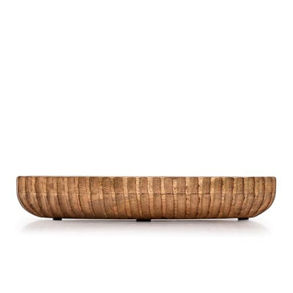 Decorative Bowls Mango Wood Home Decor Home Decorative Centerpiece Centerpiece Bowl for Table (14" x 6" x 2.25")