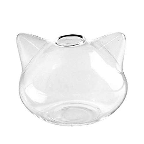 Cat Glass Vases Clear Flower Plant Terrarium Container Hanging Vase Wedding Decor Garden Ornaments Hanging Planter