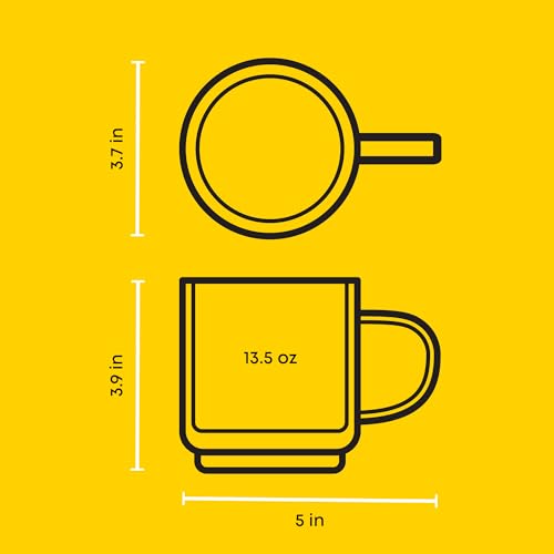 JoyJolt Haven Stackable Double Wall Glass Mugs, Set of 2 (13.5oz) Insulated Coffee Cups, Double Wall Glass Coffee Cups, Tea Cups, Latte Cups, Cappuccino Cups, Clear mugs set of 2 - style: Clear Mugs