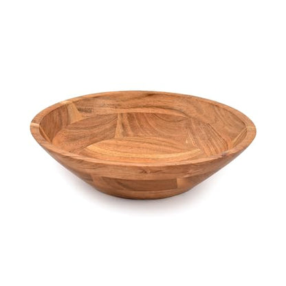 Decorative Bowl Wooden Bowl Hand Carved Home Decor for Dining Table Center, Living Room, Kitchen Décor (10" X 10" X 3")