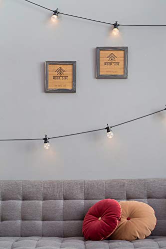 Rustic Wooden Square Picture Frames 4x4 - Set of 2-100% Natural Solid Eco Wood with Real Glass for Wall Mounting and Tabletop Display Photo Frame - Grey - color: Gray