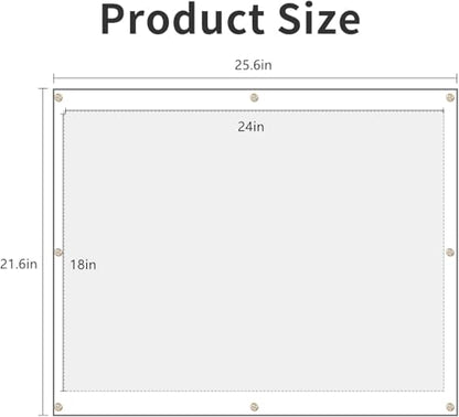 Kalami 18x24 Acrylic Wall Mount Picture Frame Self Adhesive | No Drill Holes Floating Frameless Clear Photo Frame for Poster Art Display with Sliver Screws - size: 18 x 24 in