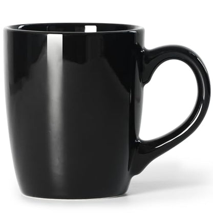 harebe 20 OZ Large Coffee Mug, Ceramic Tea Cup for Office and Home, Big Capacity with Handle, Cups for Men Women Mug Lovers, Microwave & Dishwasher Safe, Black - color: glossy black