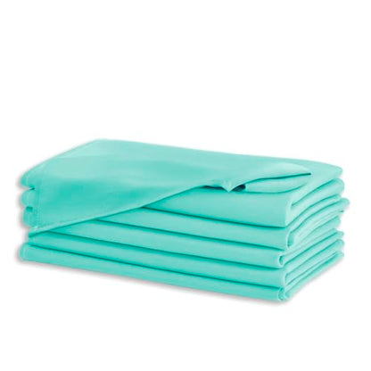 Cloth Napkins Set of 6, 20 x 20 Inch, Washable Aqua Dinner Napkins with Hemmed Edges for Restaurant, Wedding and Holiday - color: Aqua, size: 20" x 20" (Set of 6)