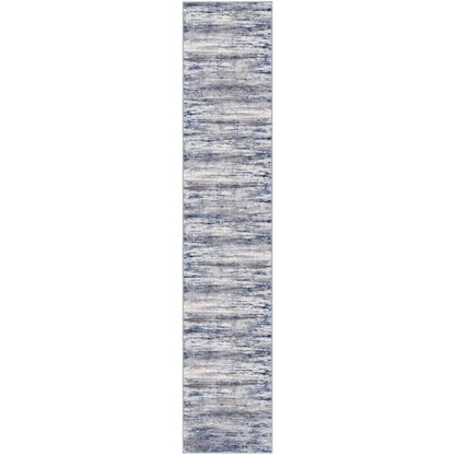 KOZYFLY Modern Abstract Kitchen Runner Rug, 2x10 Washable Rug Runner Non-Slip Soft Striped Hallway Runner Rugs, Grey Blue Print Carpet Runner for Entryway Bathroom Laundry Room Foyer - color: Blue-grey, size: 2' x 10' (Runner)