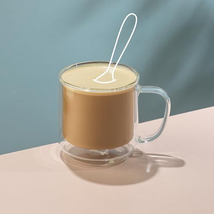 JoyJolt Haven Stackable Double Wall Glass Mugs, Set of 2 (13.5oz) Insulated Coffee Cups, Double Wall Glass Coffee Cups, Tea Cups, Latte Cups, Cappuccino Cups, Clear mugs set of 2 - style: Clear Mugs