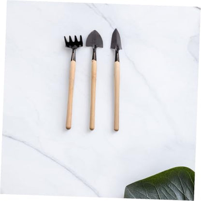 FRCOLOR Mini Garden Tool Set for Indoor Succulent Plants, 18pcs Gardening Planting Tools Kit with Hand Shovel, Trowel, and Rake for Potted Flower Care and Soil Cultivation