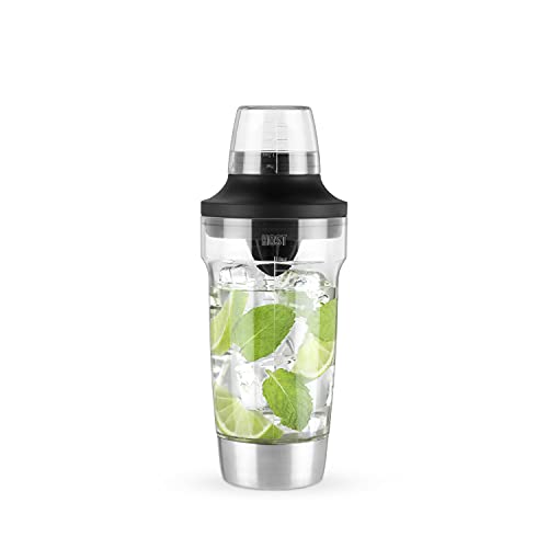 Host All in One Cocktail Shaker Set with Measurements, Reamer, Bottle Opener, Strainer and Jigger for Cold Brew Cocktails, Home Bar, Bartending, Camping, Picnic, Outdoor Party, On the Go, 18 oz - style: All in One Shaker