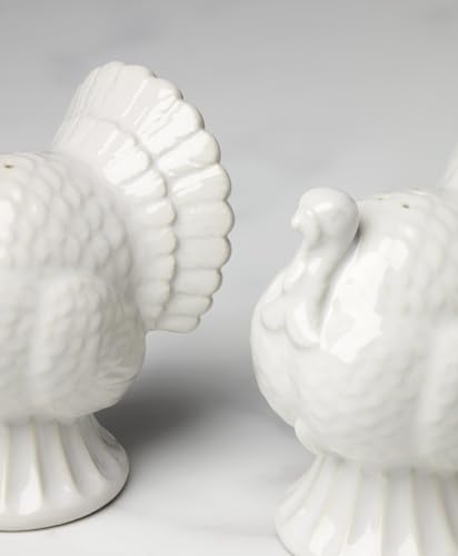 Lenox 898334 French Perle Carved Turkey Salt & Pepper Set - style: Turkey Salt & Pepper Shakers