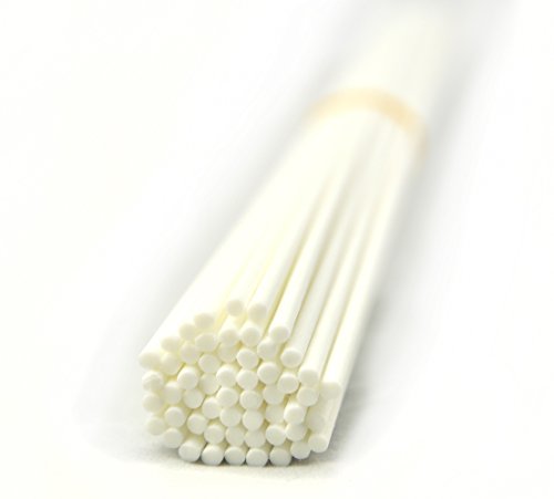 50 Pieces Fiber Reed Diffuser Replacement Refill Sticks for Aroma Fragrance (White, 10" x3mm) - color: White, size: 10"x3mm