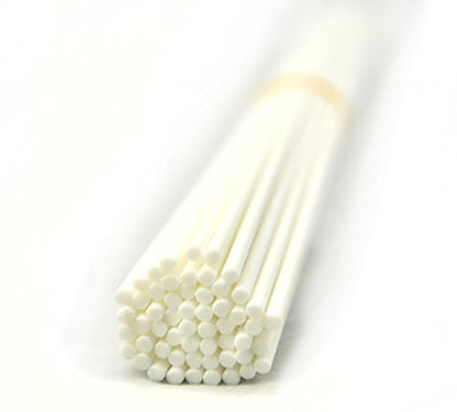 50 Pieces Fiber Reed Diffuser Replacement Refill Sticks for Aroma Fragrance (White, 10" x3mm) - color: White, size: 10"x3mm