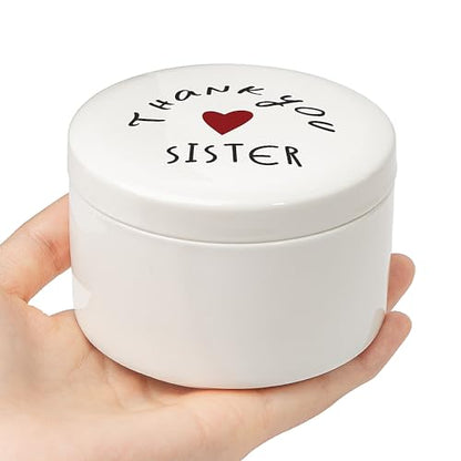 Inspirational Gift for Sister Keepsake Box, Sis Trinket Dish Ring Dish, Thank You Sisters Gift, Christmas Women Birthday Sis, Birthday Gifts for Sister, Sisters Christmas Appreciation Sister Gifts - color: THANK YOU SISTER